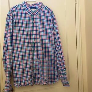 Old navy checkered slim fit button down size: 3XL